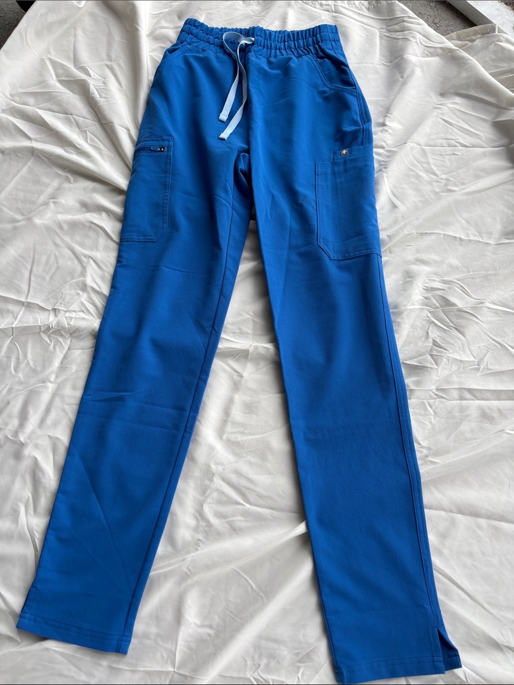 Figs Cobalt Blue Scrub Pants with Branded Zip Pocket